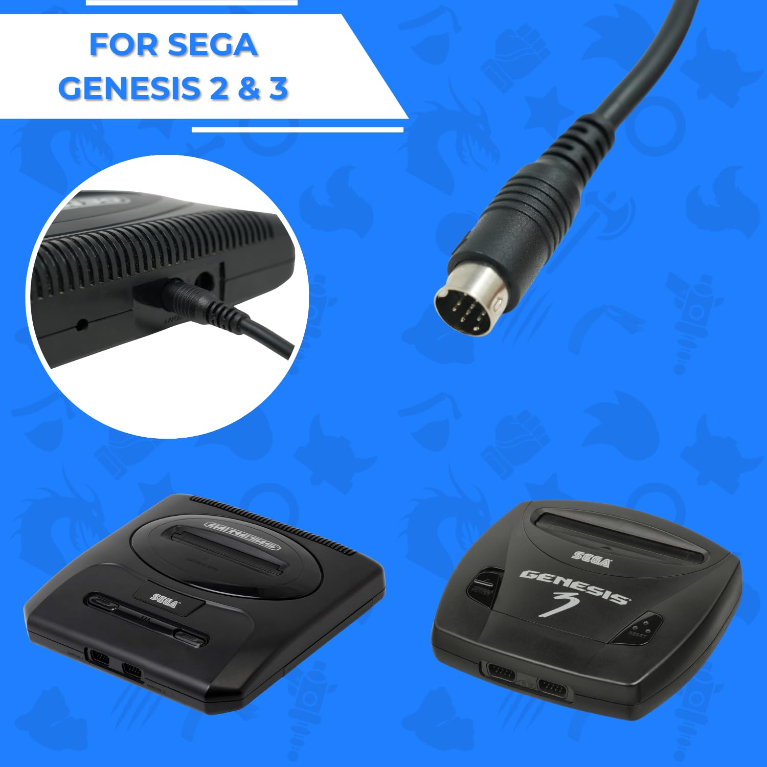 Amazon.com: Old Skool Sega Genesis 2, 3, Nomad, or 32x Standard AV